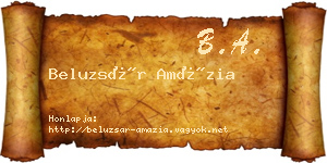 Beluzsár Amázia névjegykártya